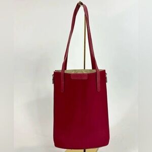 Lancel Paris Nylon & Leather Expandable Tote